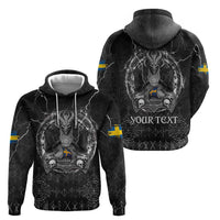 Personalized Sweden Viking Hoodie Odin's Raven Legacy - Wonder Print Shop