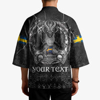 Personalized Sweden Viking Kimono Odin's Raven Legacy - Wonder Print Shop