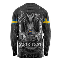 Personalized Sweden Viking Long Sleeve Shirt Odin's Raven Legacy - Wonder Print Shop