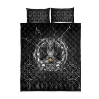 Sweden Viking Quilt Bed Set Odin's Raven Legacy - Wonder Print Shop