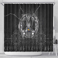 Sweden Viking Shower Curtain Odin's Raven Legacy - Wonder Print Shop