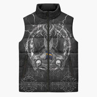 Personalized Sweden Viking Sleeveless Puffer Jacket Odin's Raven Legacy - Wonder Print Shop