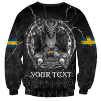 Personalized Sweden Viking Sweatshirt Odin's Raven Legacy - Wonder Print Shop