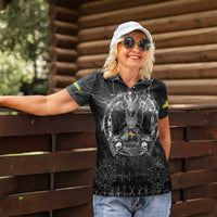 Personalized Sweden Viking Women Polo Shirt Odin's Raven Legacy - Wonder Print Shop