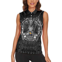 Personalized Sweden Viking Women Sleeveless Polo Shirt Odin's Raven Legacy - Wonder Print Shop