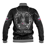 Personalized Faroe Islands Viking Baseball Jacket Odin's Raven Legacy - Wonder Print Shop