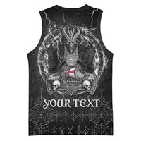 Personalized Faroe Islands Viking Basketball Jersey Odin's Raven Legacy - Wonder Print Shop