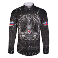 Personalized Faroe Islands Viking Family Matching Long Sleeve Bodycon Dress and Hawaiian Shirt Odin's Raven Legacy - Wonder Print Shop