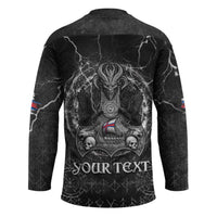 Personalized Faroe Islands Viking Hockey Jersey Odin's Raven Legacy - Wonder Print Shop