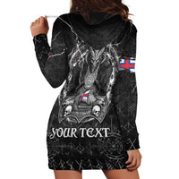 Personalized Faroe Islands Viking Hoodie Dress Odin's Raven Legacy - Wonder Print Shop