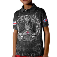 Personalized Faroe Islands Viking Kid Polo Shirt Odin's Raven Legacy - Wonder Print Shop