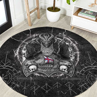 Faroe Islands Viking Round Carpet Odin's Raven Legacy - Wonder Print Shop
