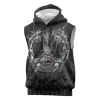 Personalized Faroe Islands Viking Sleeveless Hoodie Odin's Raven Legacy - Wonder Print Shop