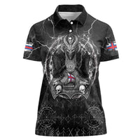 Personalized Faroe Islands Viking Women Polo Shirt Odin's Raven Legacy - Wonder Print Shop