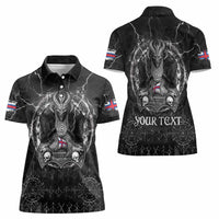 Personalized Faroe Islands Viking Women Polo Shirt Odin's Raven Legacy - Wonder Print Shop