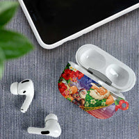 Dominican Republic Christmas AirPods Case Santa Relaxing On The Beach - Wonder Print Shop