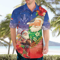 Dominican Republic Christmas Hawaiian Shirt Santa Relaxing On The Beach - Wonder Print Shop