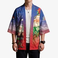 Dominican Republic Christmas Kimono Santa Relaxing On The Beach - Wonder Print Shop