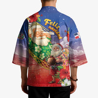Dominican Republic Christmas Kimono Santa Relaxing On The Beach - Wonder Print Shop
