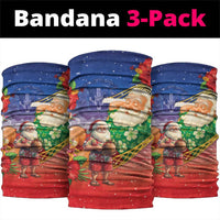 Dominican Republic Christmas Neck Gaiter Santa Relaxing On The Beach - Wonder Print Shop