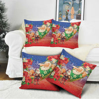 Dominican Republic Christmas Pillow Cover Santa Relaxing On The Beach - Wonder Print Shop