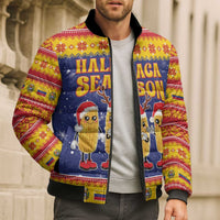 Venezuela Christmas Bomber Puffer Jacket Hallaca Season - Wonder Print Shop