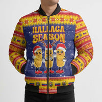 Venezuela Christmas Bomber Puffer Jacket Hallaca Season - Wonder Print Shop