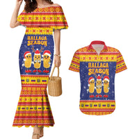 Venezuela Christmas Couples Matching Mermaid Dress and Hawaiian Shirt Hallaca Season - Wonder Print Shop