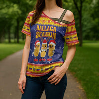 Venezuela Christmas Cross Shoulder Shirt Hallaca Season - Wonder Print Shop