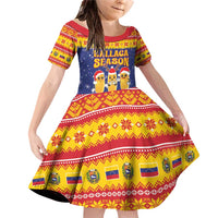 Venezuela Christmas Family Matching Off Shoulder Short Dress and Hawaiian Shirt Hallaca Season - Wonder Print Shop
