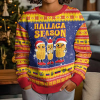 Venezuela Christmas Kid Ugly Christmas Sweater Hallaca Season - Wonder Print Shop