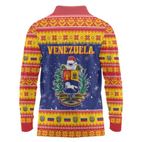 Venezuela Christmas Long Sleeve Polo Shirt Hallaca Season - Wonder Print Shop
