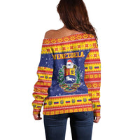 Venezuela Christmas Off Shoulder Sweater Hallaca Season - Wonder Print Shop