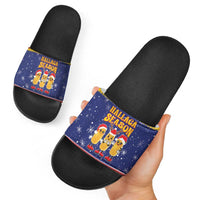 Venezuela Christmas Slide Sandals Hallaca Season - Wonder Print Shop