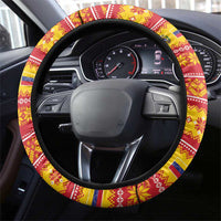 Venezuela Christmas Steering Wheel Cover Hallaca Season - Wonder Print Shop