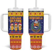 Venezuela Christmas Tumbler With Handle Hallaca Season - Wonder Print Shop