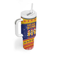 Venezuela Christmas Tumbler With Handle Hallaca Season - Wonder Print Shop