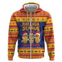 Venezuela Christmas Zip Hoodie Hallaca Season - Wonder Print Shop