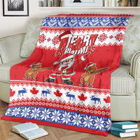 Canada Christmas Blanket Dabbing Santa Groundhog Funny Style