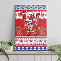 Canada Christmas Canvas Wall Art Dabbing Santa Groundhog Funny Style LT05 - Wonder Print Shop