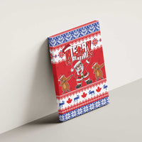 Canada Christmas Canvas Wall Art Dabbing Santa Groundhog Funny Style LT05 - Wonder Print Shop
