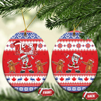 Canada Christmas Ceramic Ornament Dabbing Santa Groundhog Funny Style LT05 - Wonder Print Shop