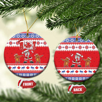 Canada Christmas Ceramic Ornament Dabbing Santa Groundhog Funny Style LT05 - Wonder Print Shop