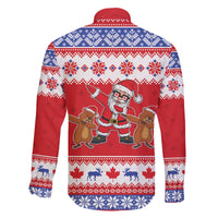 Canada Christmas Family Matching Off The Shoulder Long Sleeve Dress and Hawaiian Shirt Dabbing Santa Groundhog Funny Style LT05 - Wonder Print Shop
