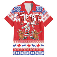 Canada Christmas Family Matching Off Shoulder Short Dress and Hawaiian Shirt Dabbing Santa Groundhog Funny Style LT05 - Wonder Print Shop