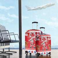 Canada Christmas Luggage Cover Dabbing Santa Groundhog Funny Style LT05 - Wonder Print Shop