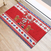 Canada Christmas Rubber Doormat Dabbing Santa Groundhog Funny Style LT05 - Wonder Print Shop