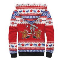 Canada Christmas Sherpa Hoodie Dabbing Santa Groundhog Funny Style LT05 - Wonder Print Shop