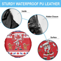 Canada Christmas Spare Tire Cover Dabbing Santa Groundhog Funny Style LT05 - Wonder Print Shop