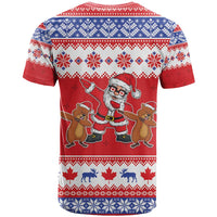 Canada Christmas T Shirt Dabbing Santa Groundhog Funny Style LT05 - Wonder Print Shop